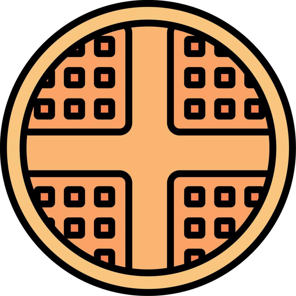 Waffle Vector Icon