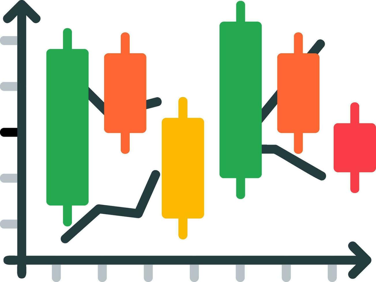 Japanese Candlestick Vector Icon