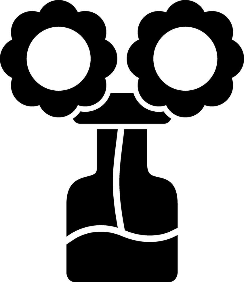 icono de vector de florero