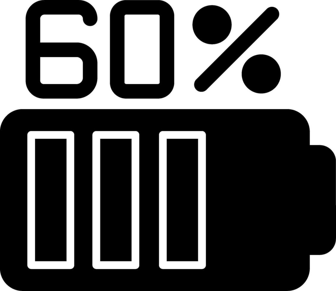 60 Percent Vector Icon