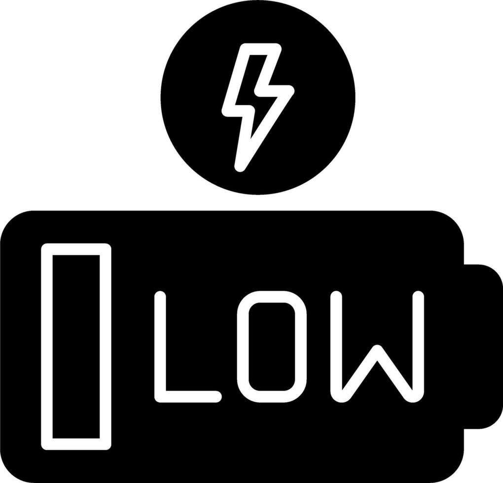 Low Battery Vector Icon