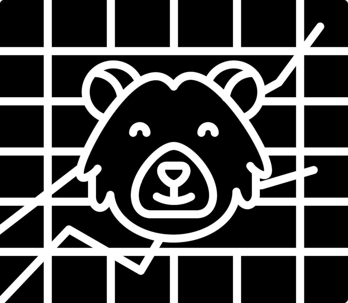 icono de vector de oso