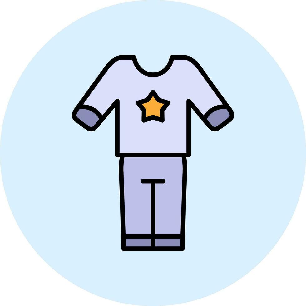 icono de vector de pijama