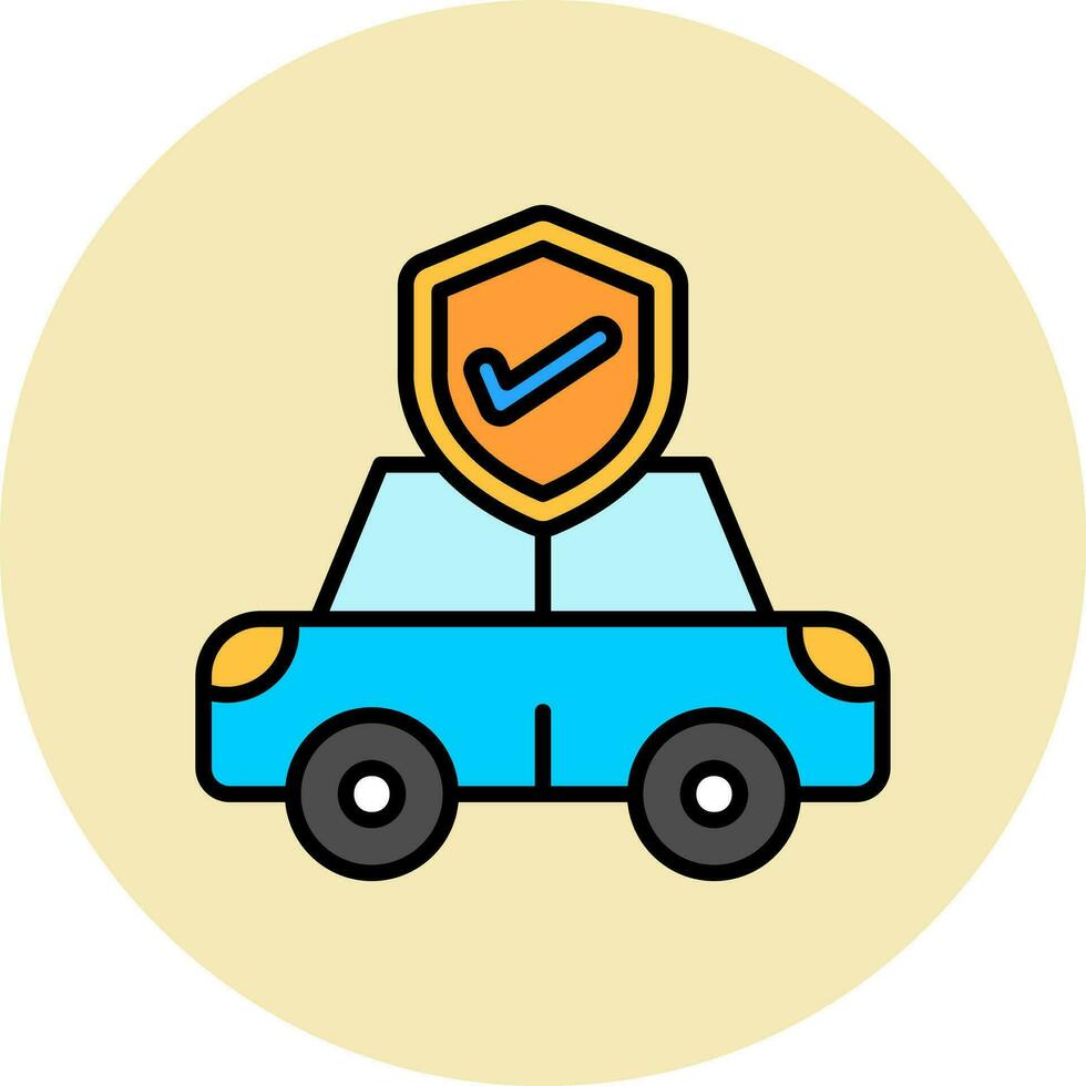 icono de vector de seguro de coche