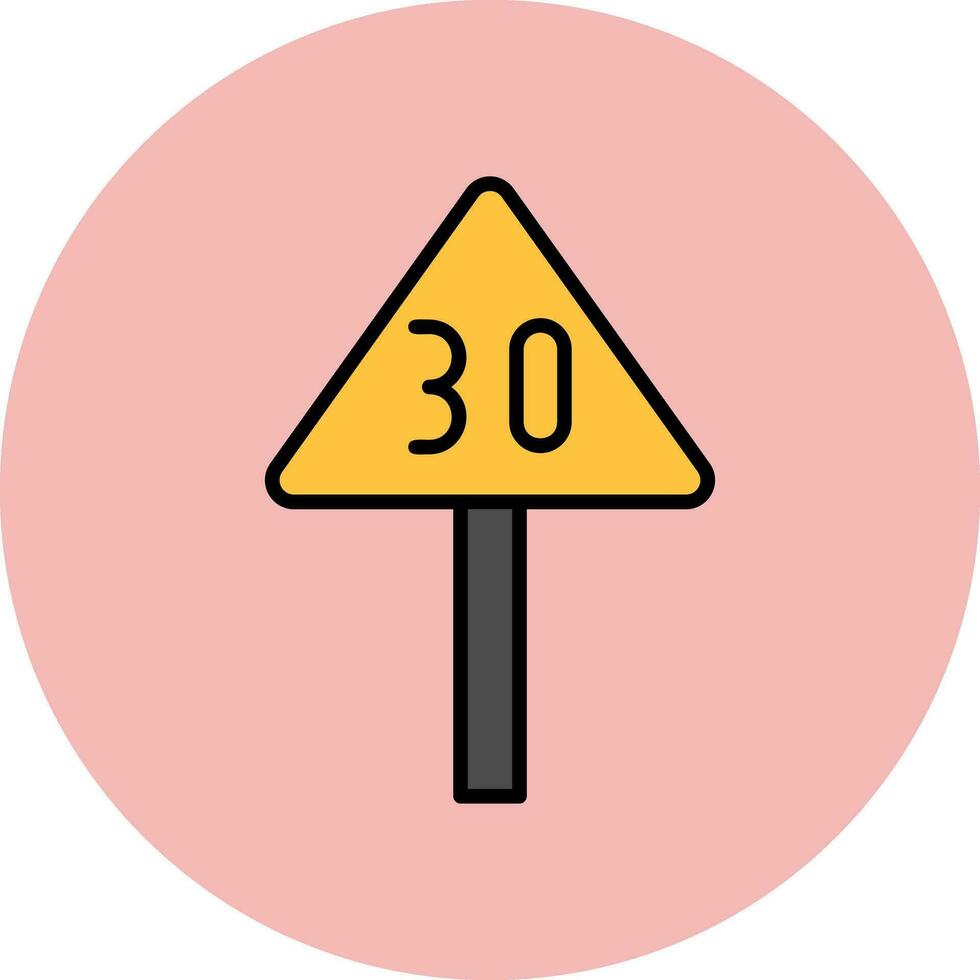 Speed Limit Vector Icon