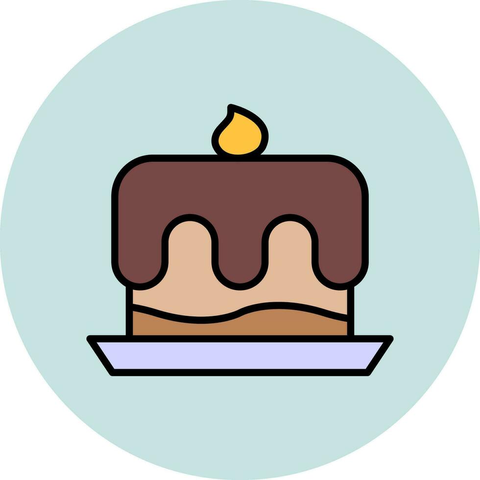 icono de vector de pastel de cumpleaños