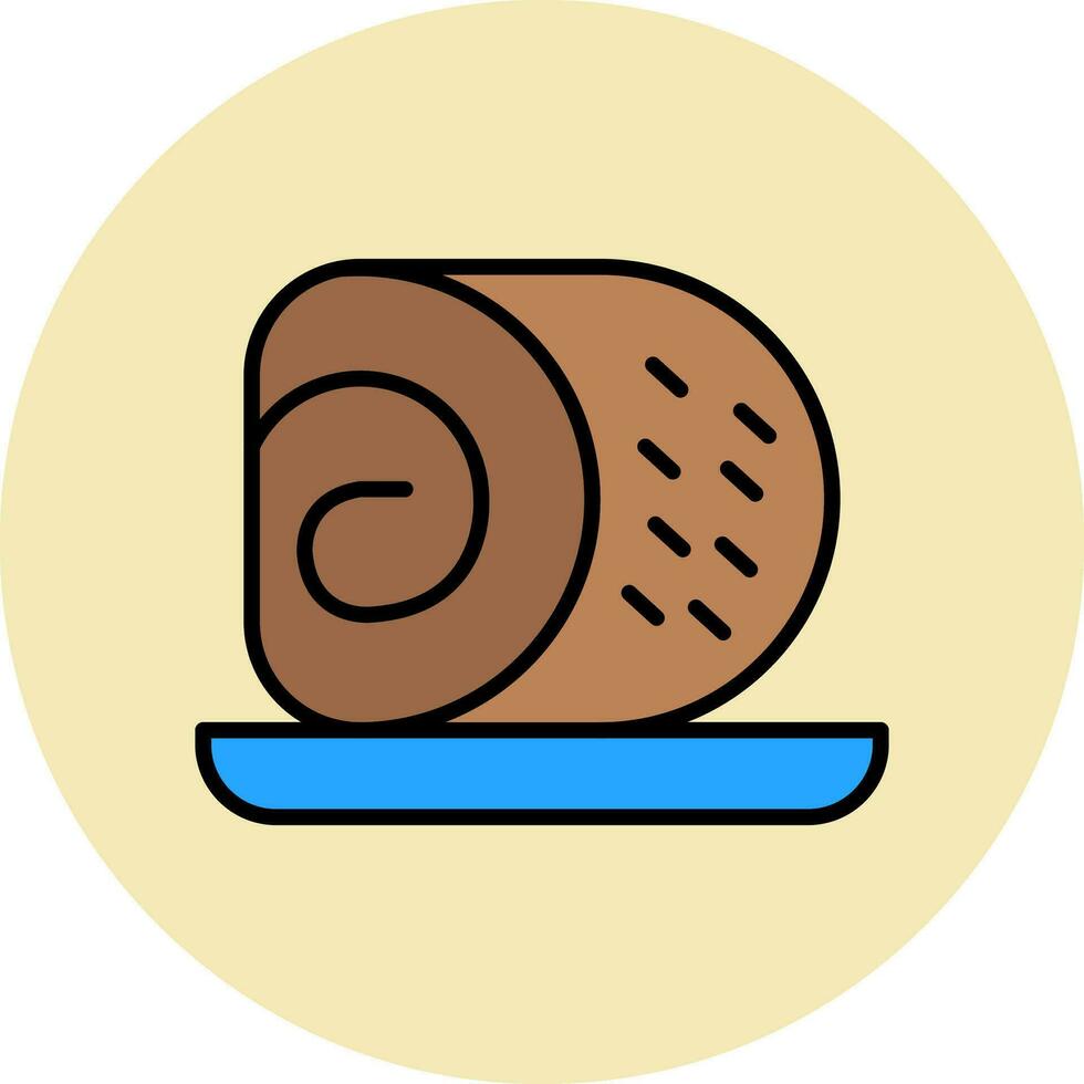 Roll Cake Vector Icon