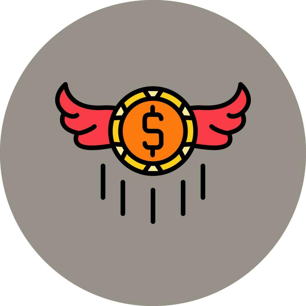 Flying Money Vector Icon