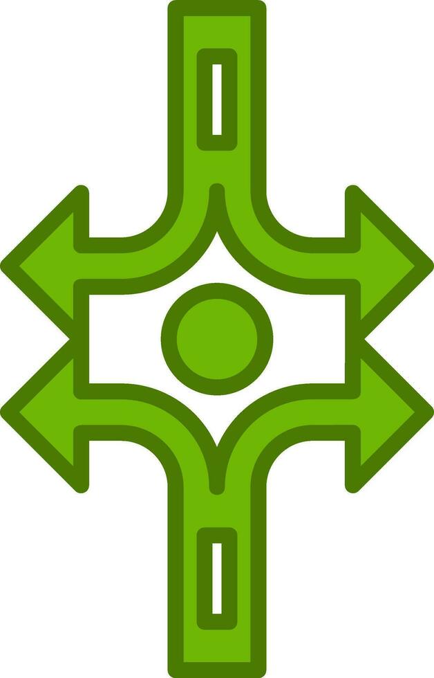 Crossroad Vector Icon