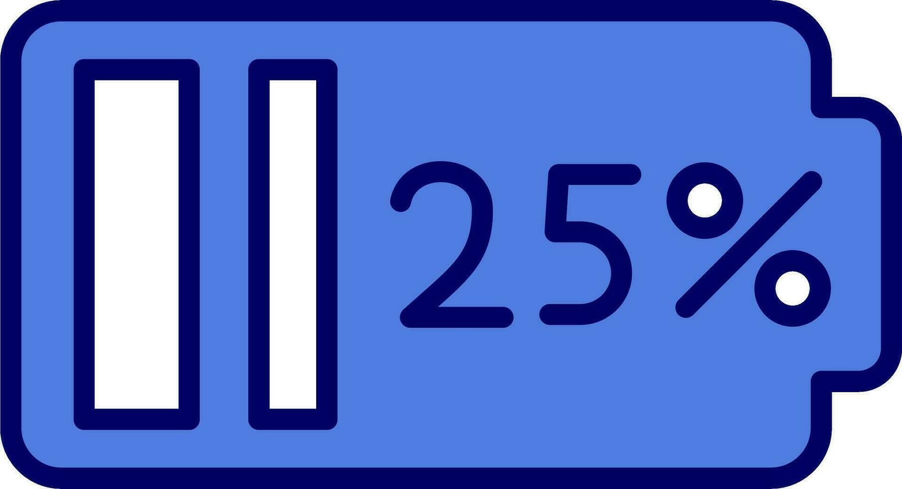25 Percent Vector Icon