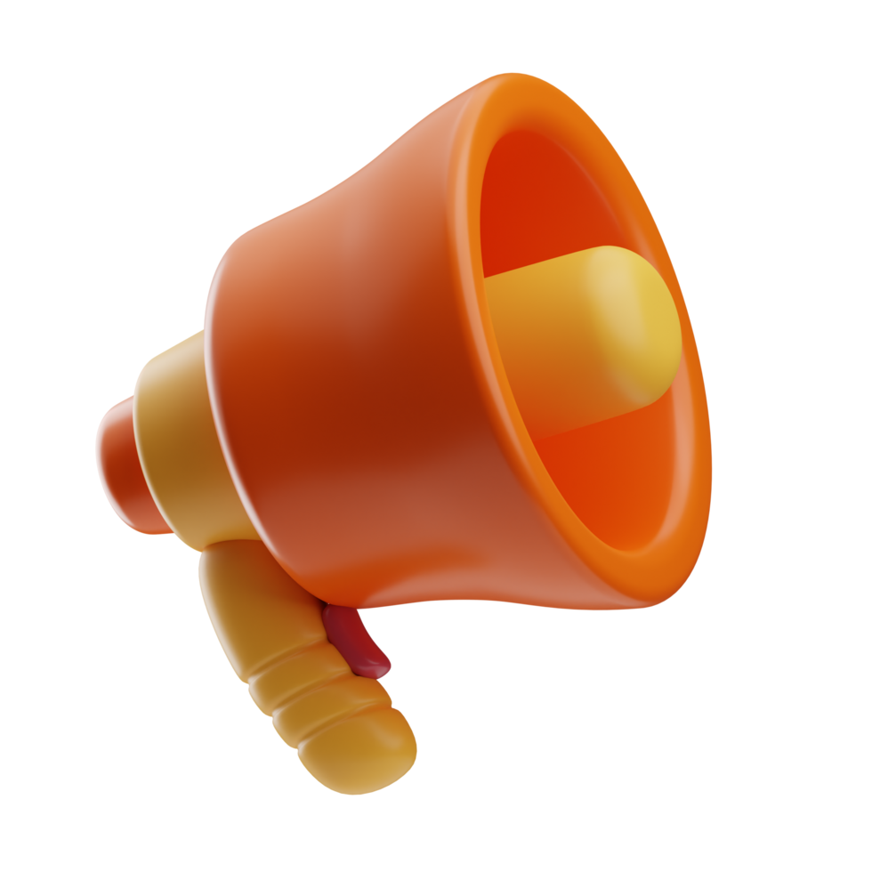 recording record megaphone illustration 3d png