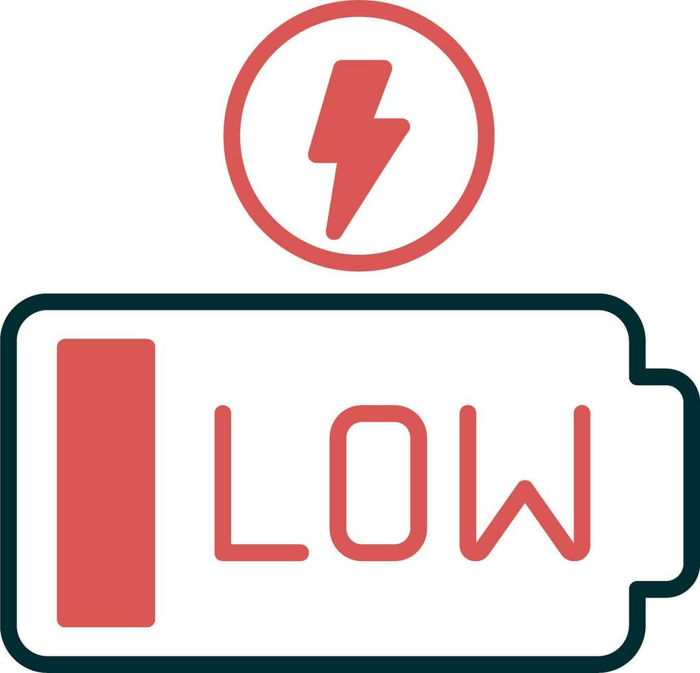 Low Battery Vector Icon