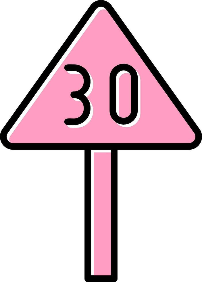 Speed Limit Vector Icon