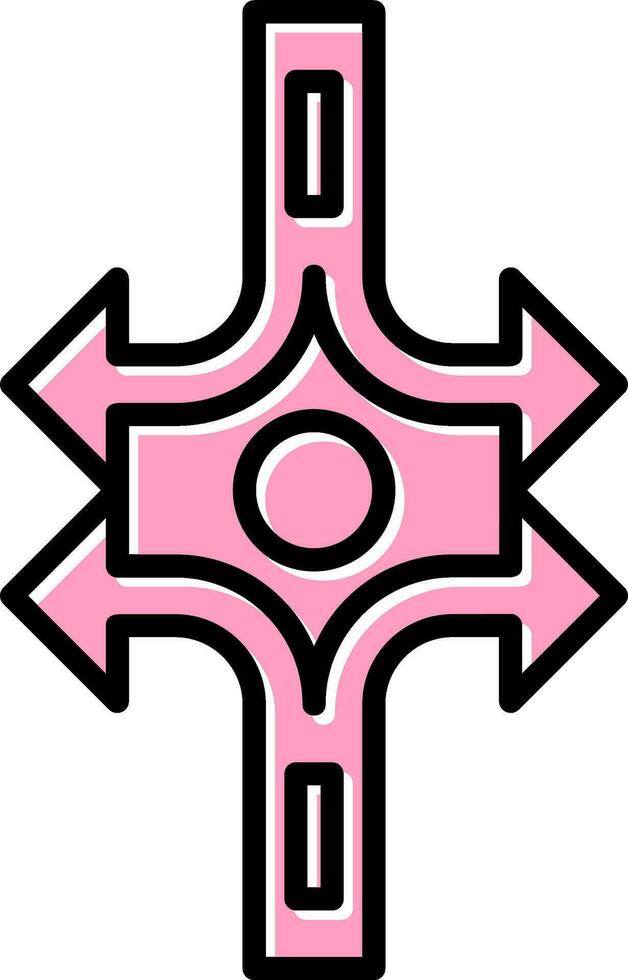 Crossroad Vector Icon