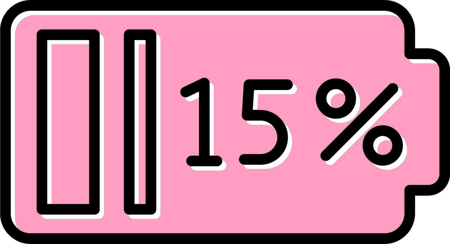 15 Percent Vector Icon