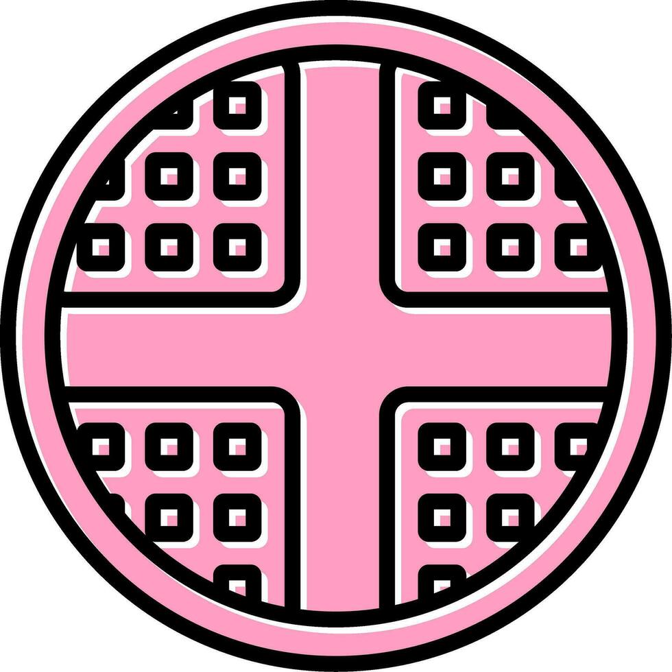 Waffle Vector Icon