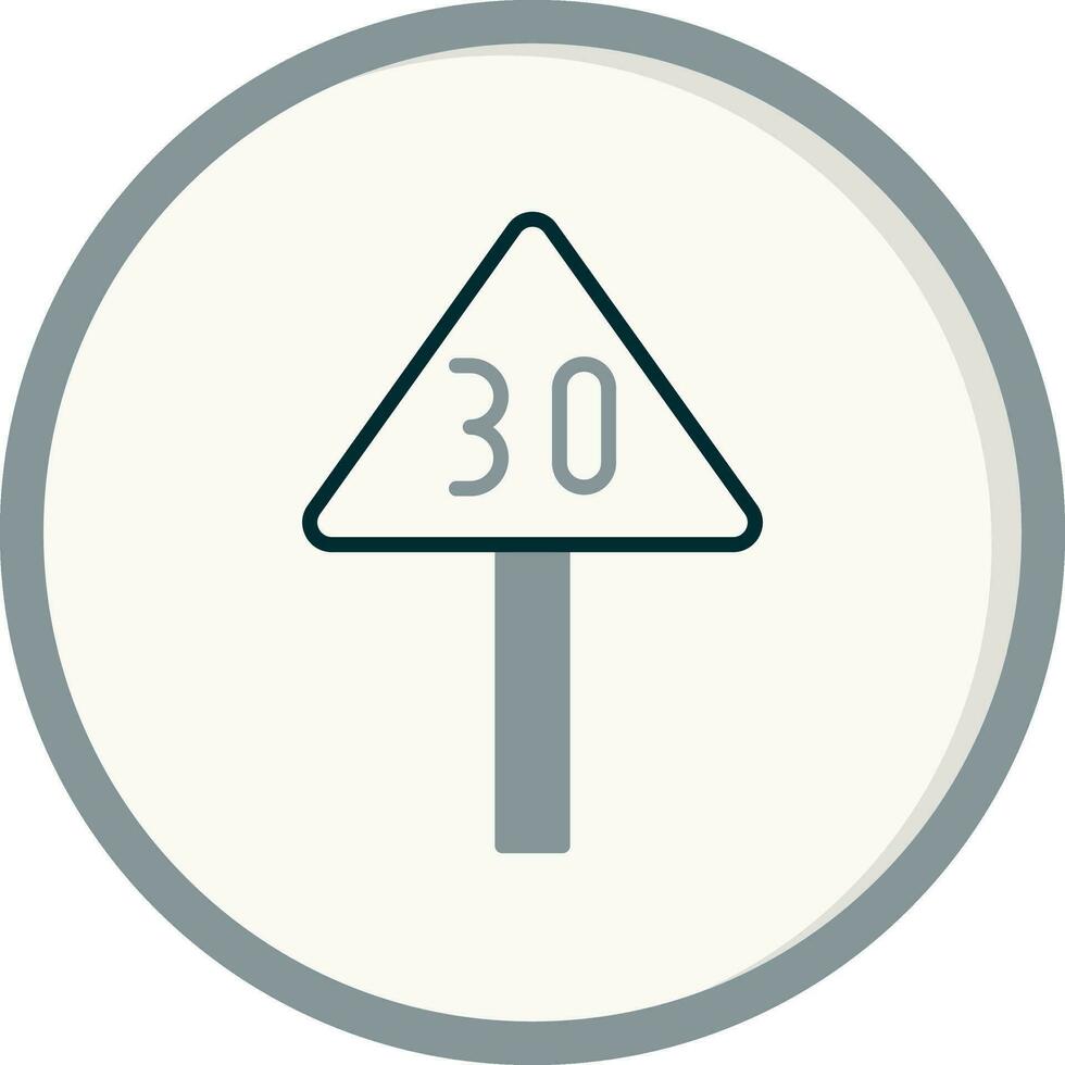 Speed Limit Vector Icon