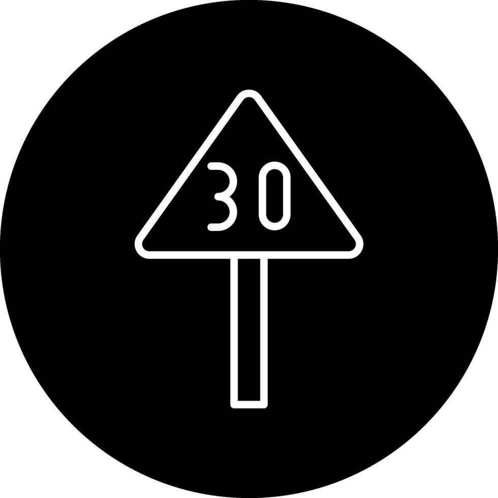 Speed Limit Vector Icon