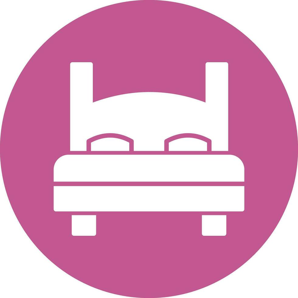 icono de vector de cama doble