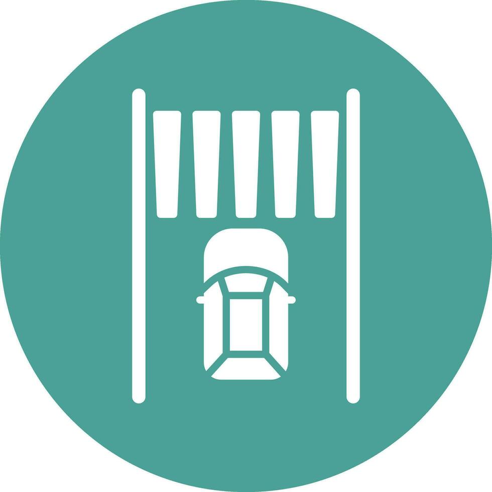 Zebra Crossing Vector Icon