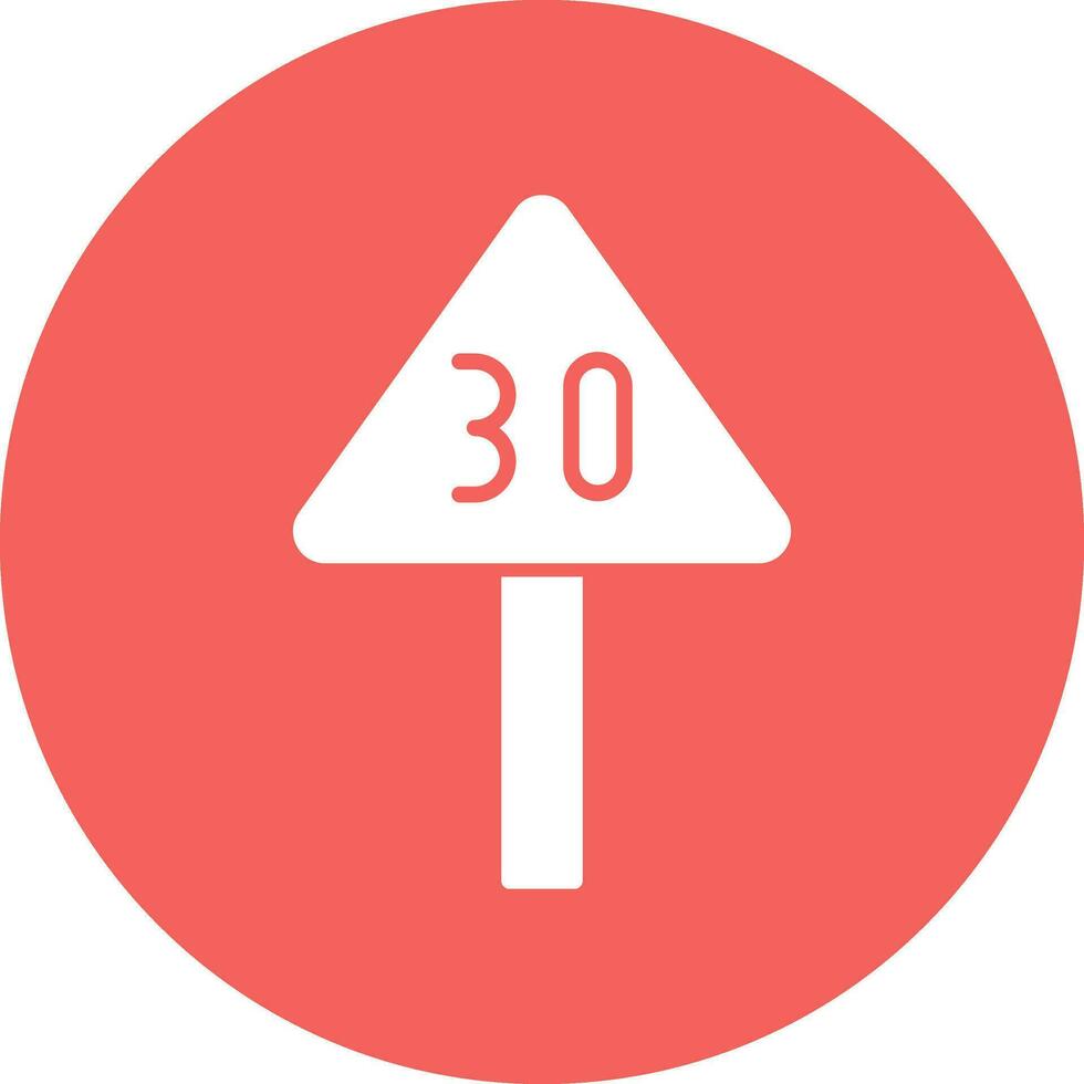 Speed Limit Vector Icon