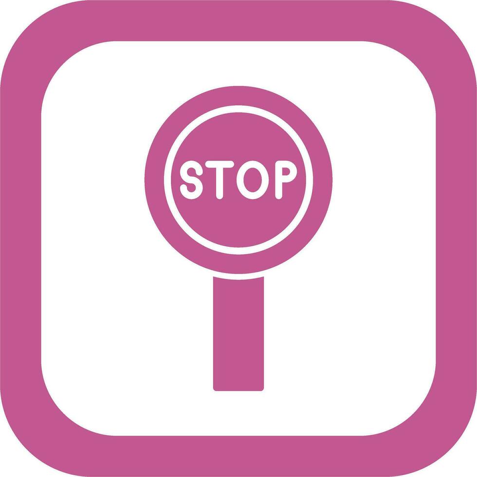 icono de vector de señal de stop