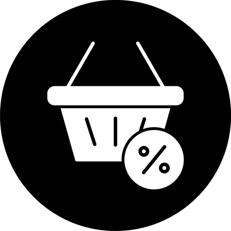 icono de vector de cesta de compras