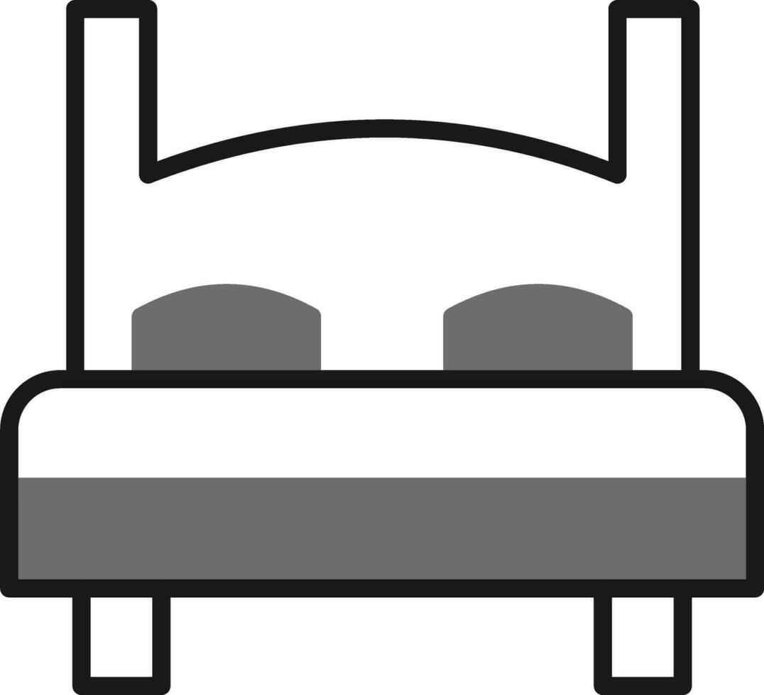 icono de vector de cama doble