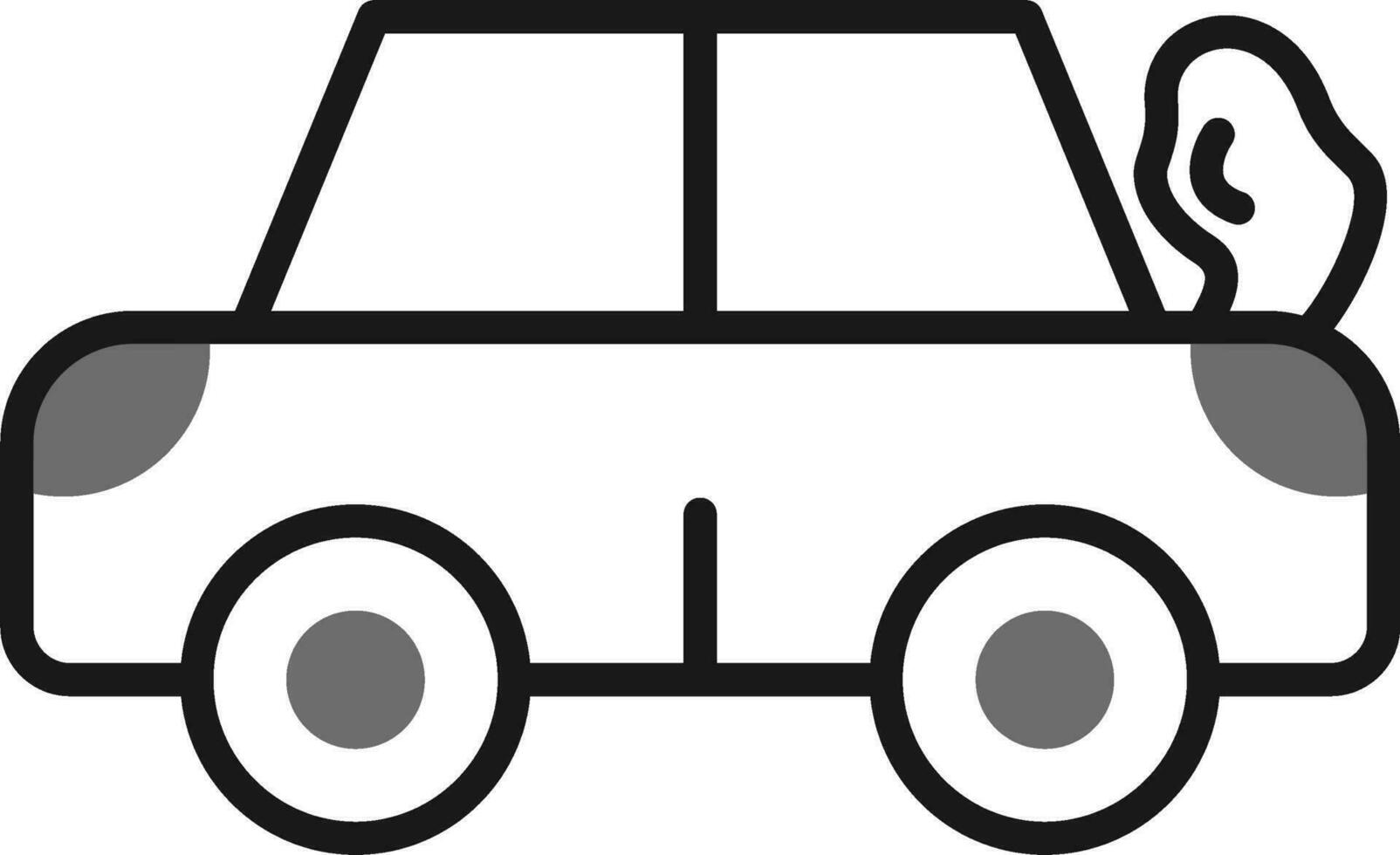 Broken Car Vector Icon