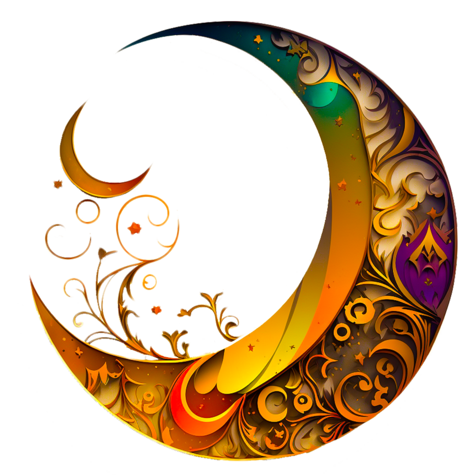 Crescent moon illustration, Gold Body Jewellery Sociology, Ramadan, holidays free png