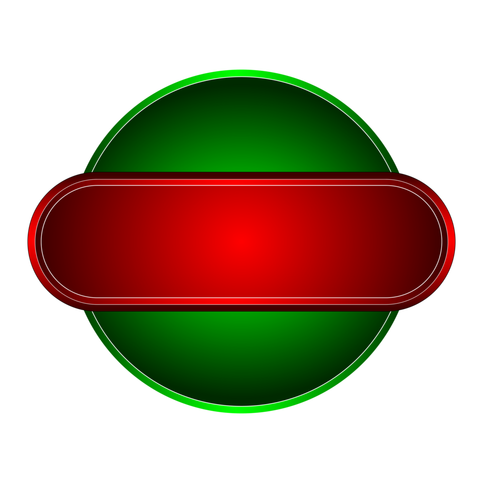 Islamic red and green banners png AI generative