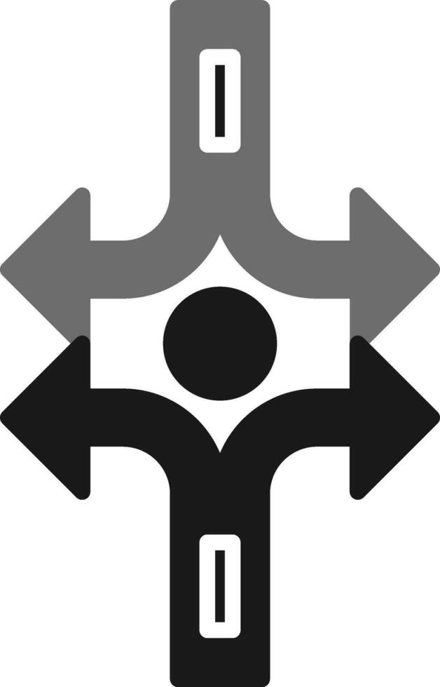 icono de vector de cruce