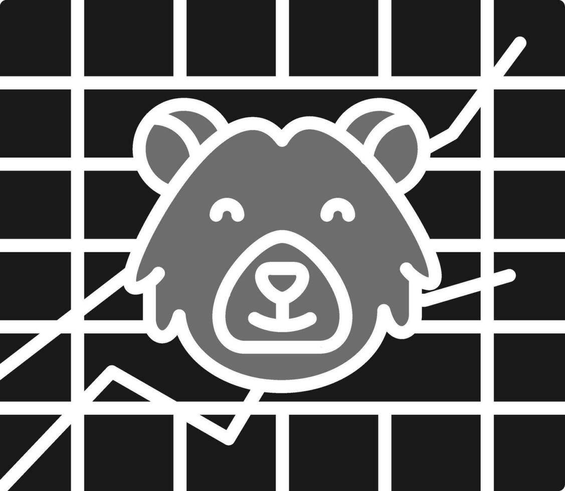 icono de vector de oso