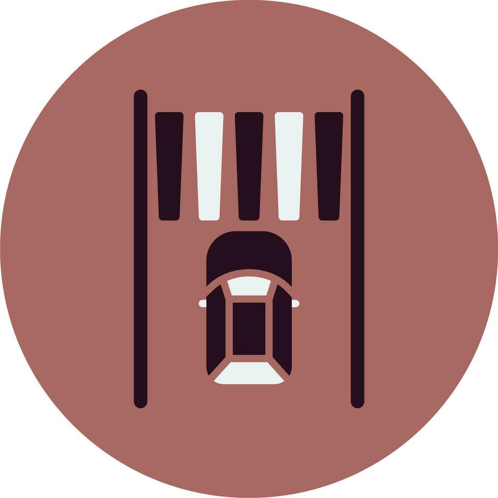 Zebra Crossing Vector Icon