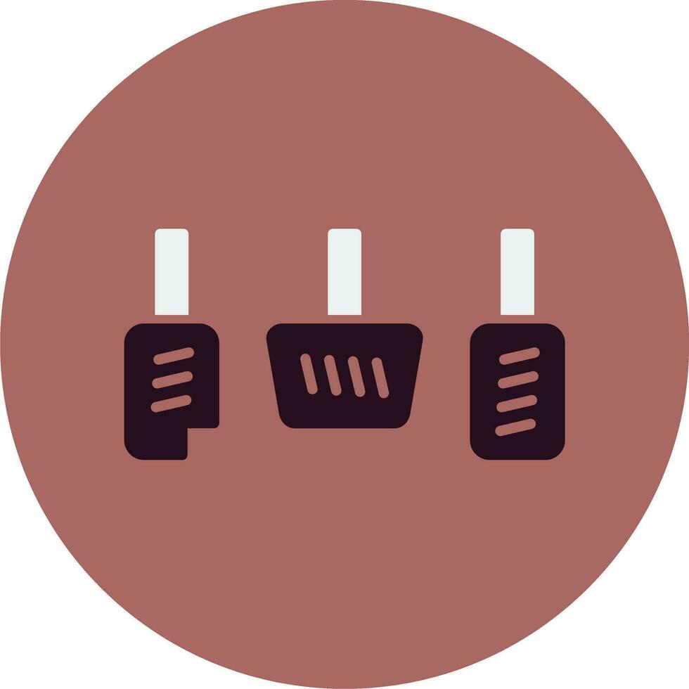 Car Pedals Vector Icon