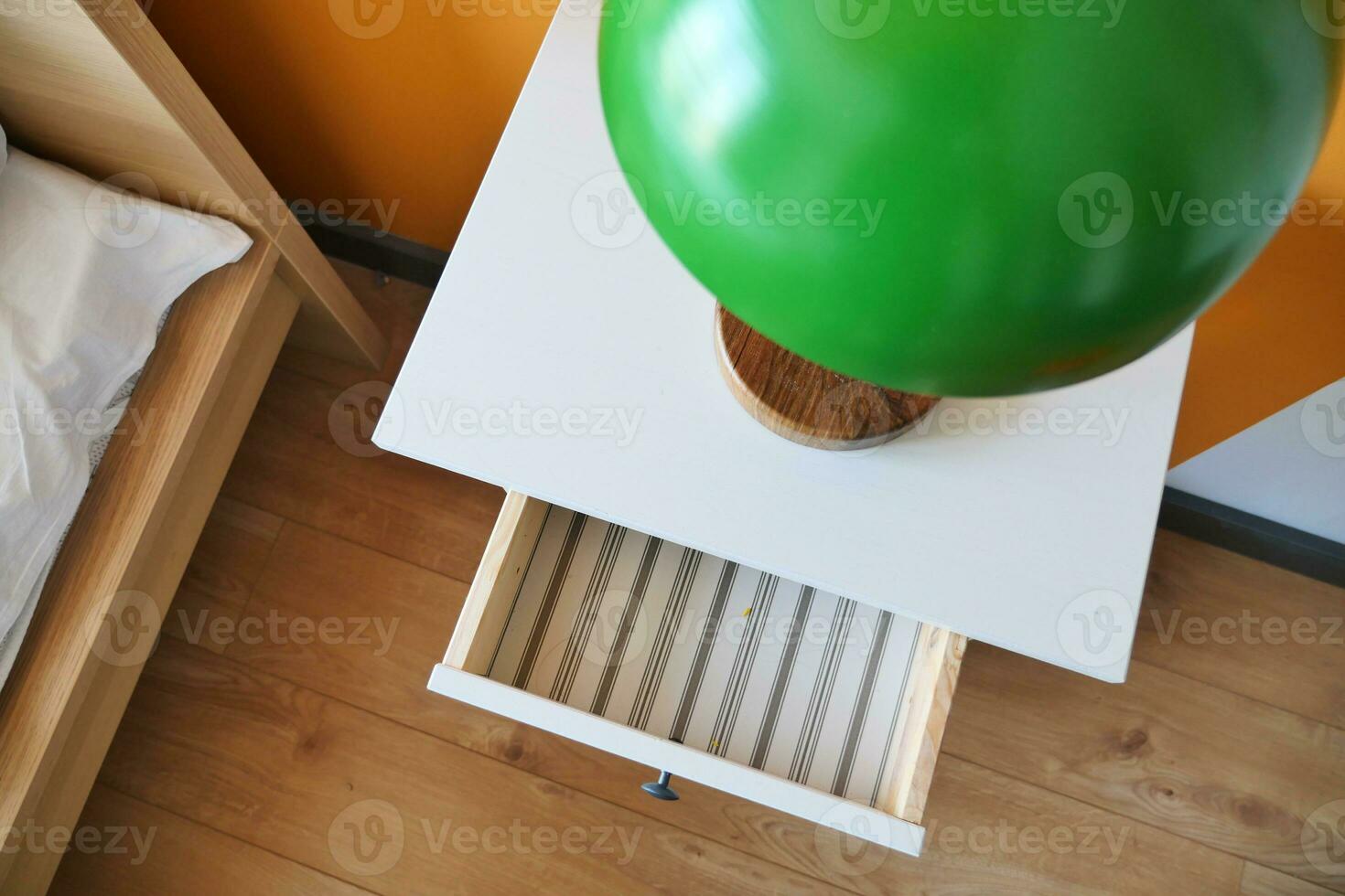 top view of a opened empty drawer photo