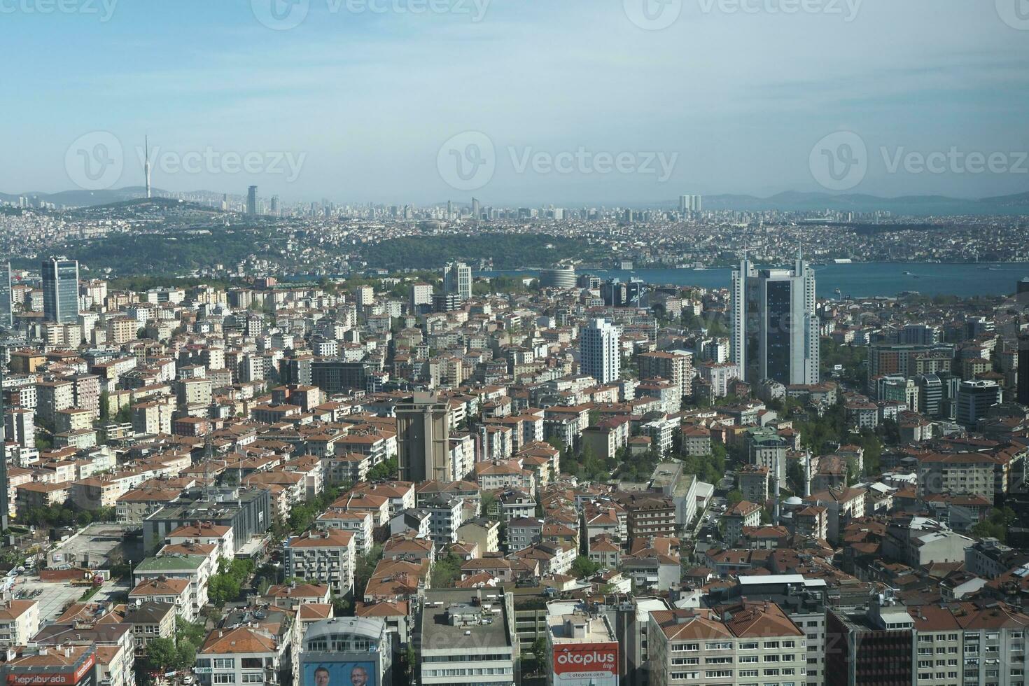 turkey istanbul 12 june 2023. financial and residential buildings at morning photo