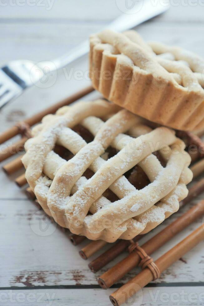 slice of apple pie cake on a plate photo