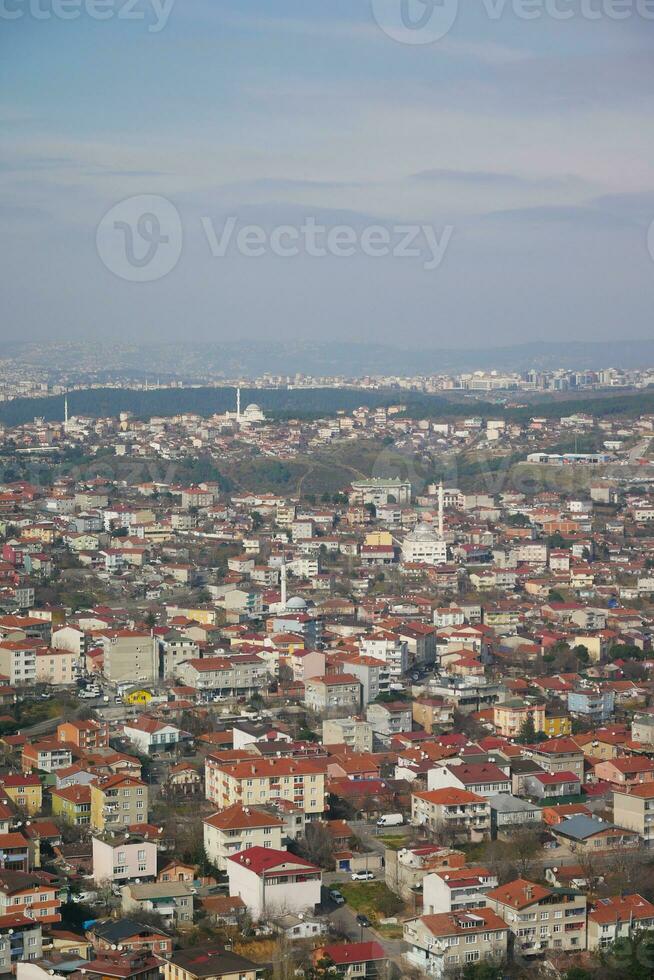 arial ver de Estanbul asiático lado urbano edificio bloques foto