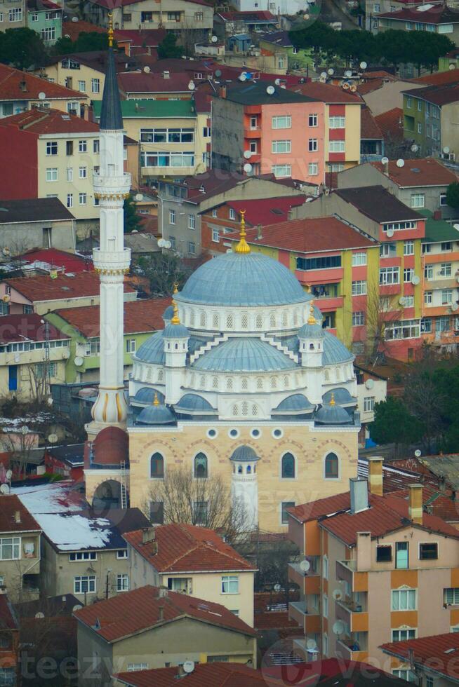 istanbul old town roofs. Aerial view. photo