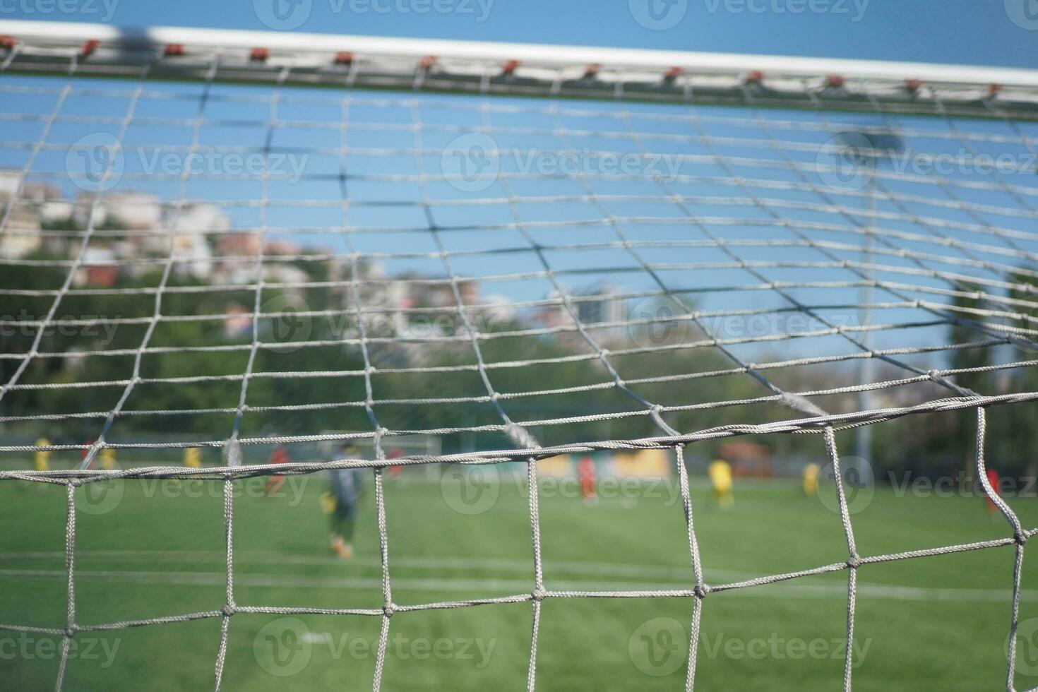 red de un objetivo de un fútbol americano estadio foto