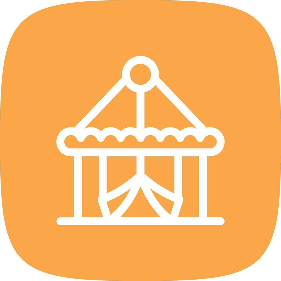 Circus Tent Creative Icon Design vector