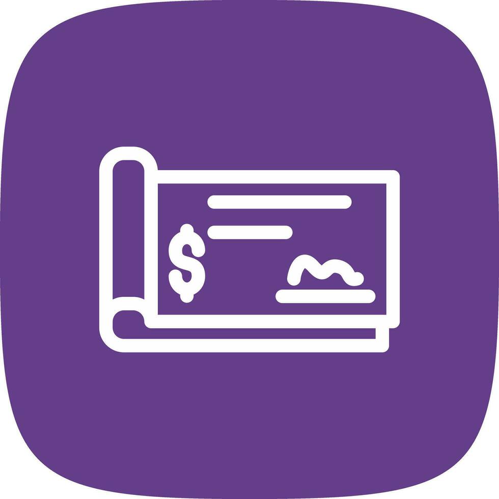 Cheque Creative Icon Design vector