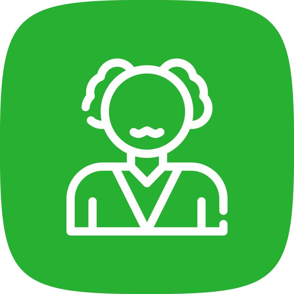 Old Man Creative Icon Design vector
