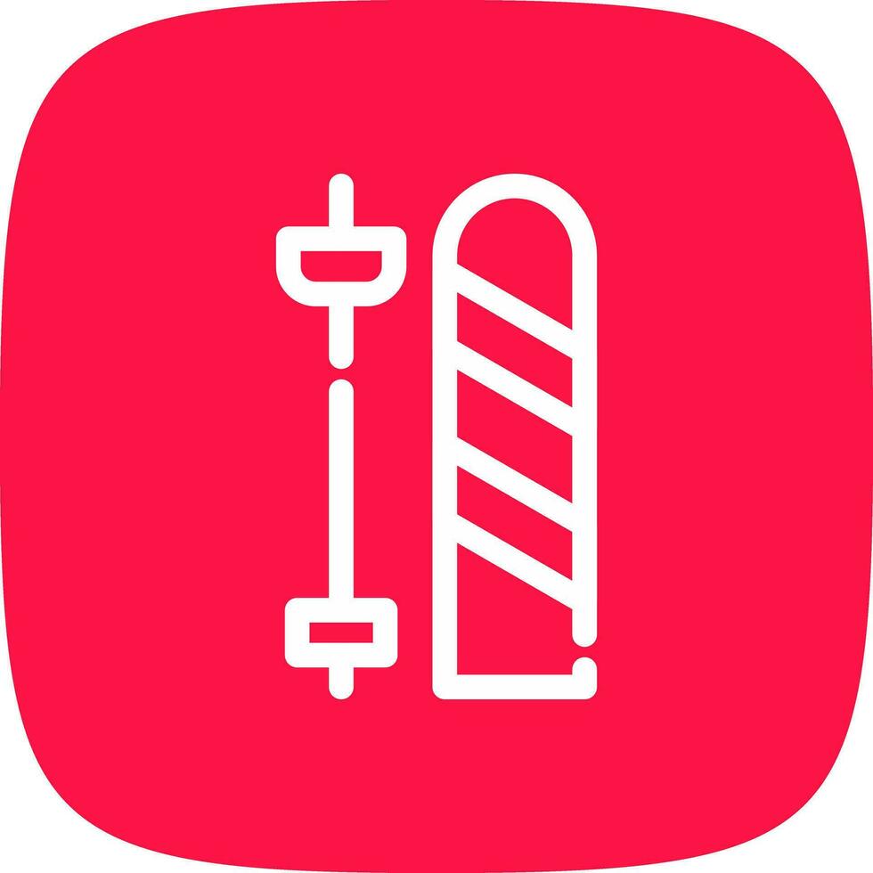 Skis Creative Icon Design vector