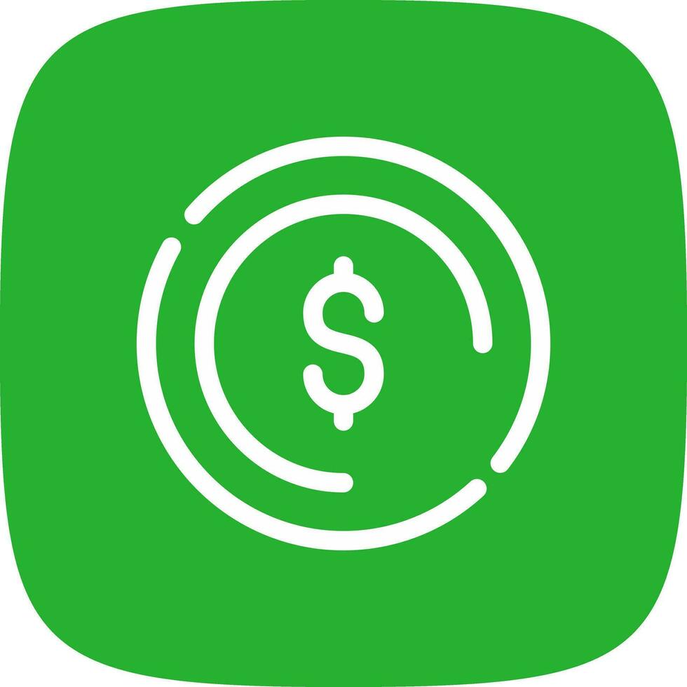 Dollar Coin Creative Icon Design vector