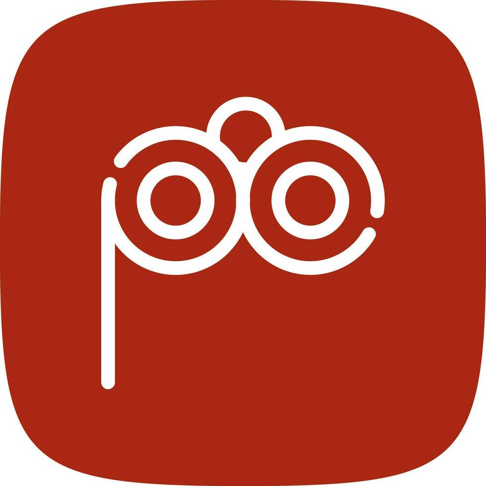 Lorgnette Glasses Creative Icon Design vector
