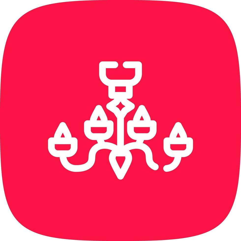 Chandelier Creative Icon Design vector