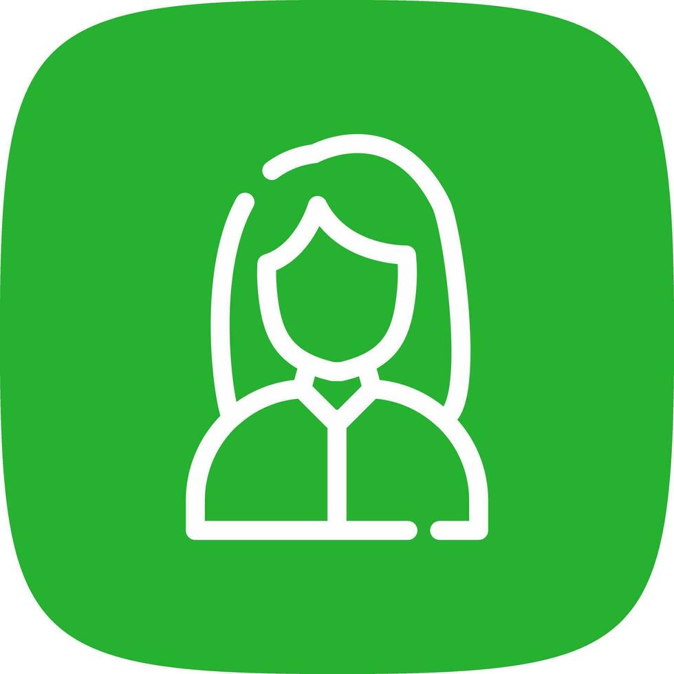 Female Worker Creative Icon Design vector