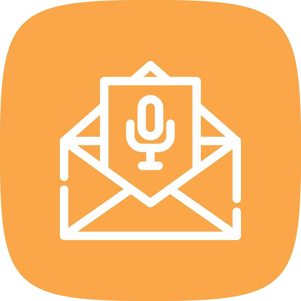 Voice Email Creative Icon Design vector